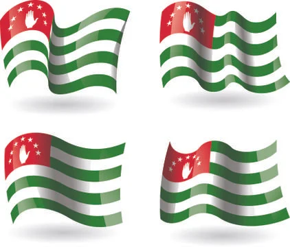4 Flags of Abkhazia Illustration
