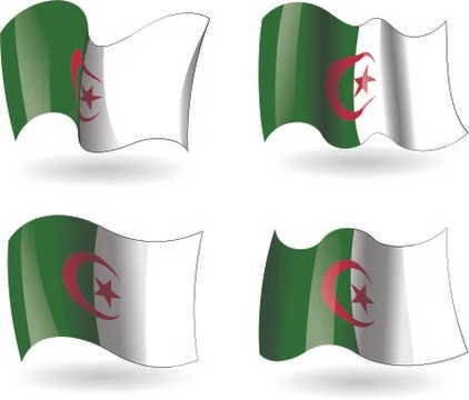 4 Flags of Algeria Illustration