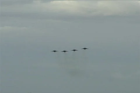 4 fly past Stock Footage 288709