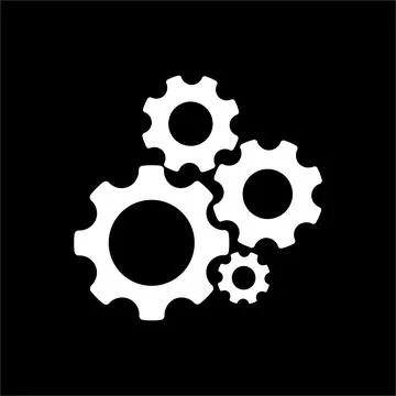 4 Gear vector icon symbolize setting and team work logo and icon Illustrazione stock