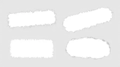 4 grunge painted labels, stop motion animations on a transparent background Stock Footage 153769746