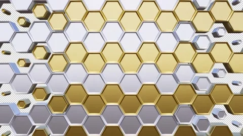 4 Hexagonal Transitions Stock Footage 285643153