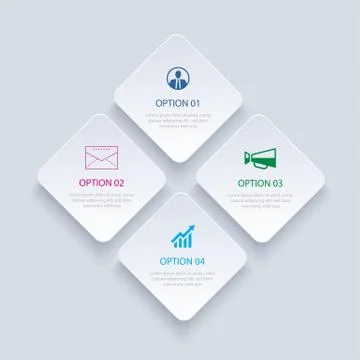 4 infographics rectangle paper index with data template. Vector illustration  Stockillustratie
