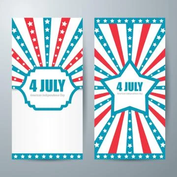 4 july card template Stock Illustration