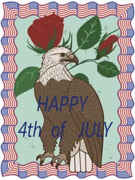 4 july Stock Illustration