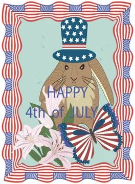 4 july Stock Illustration