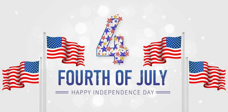 4 july Stock Illustration