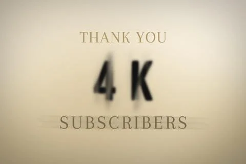 4 K  subscribers celebration greeting banner with Blur Design Stock Illustration