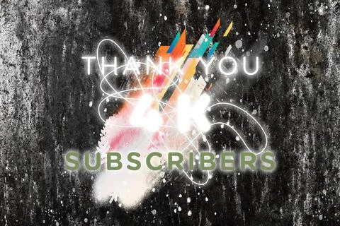 4 K  subscribers celebration greeting banner with  Gleam Design Stock Illustration