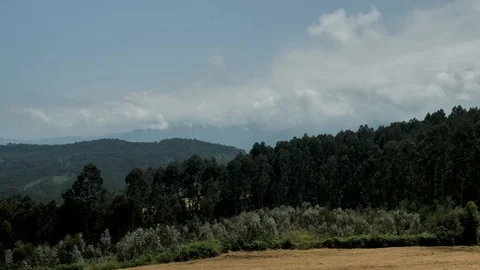 4 k Timelaps frame posterise fasted video with view of speed moving clouds over Stock Footage 92483502