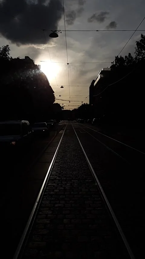 4 K via Tram slow motion 動画素材 157287183