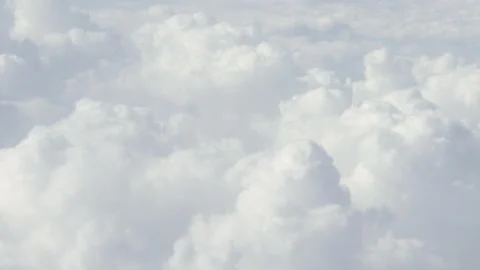 4 k video real time from airplane fluffy white beautiful clouds heaven 库存影片 204924559