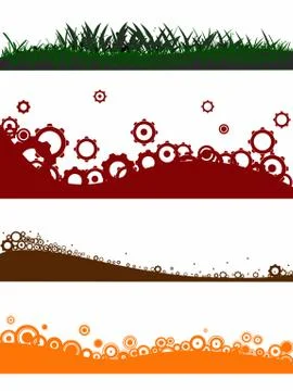 4 Landscape elements Illustrazione stock