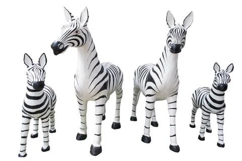 4 large statue of zebra Stock Photos