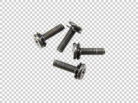 4 large threaded nuts isolated on white background.Selection focus.. Stock Photos