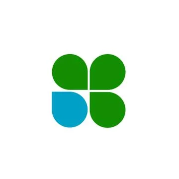 4 leaves logo Stock Illustration