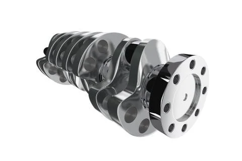 4 in line crankshaft. 3D render Stock Illustration