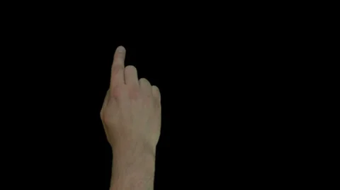 4 Move, Open &amp; Close Pre-keyed Touch-screen Gestures, Black Background &amp; Alpha. 動画素材 30385681