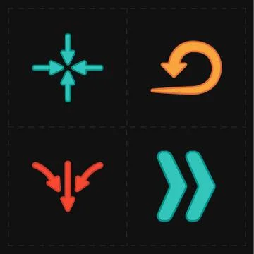 4 new simple arrows Stock Illustration