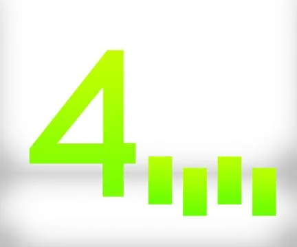 4 number 스톡 일러스트