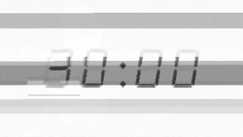 4 numbers, 30 second digital clock counting down Stock Footage 311836673