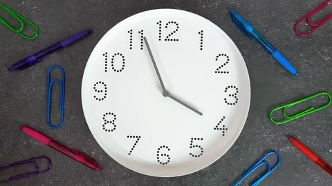 4 o'clock. Study or business time. Stock Footage 260557497