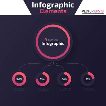4 option infographic element Concept Template Stock Illustration