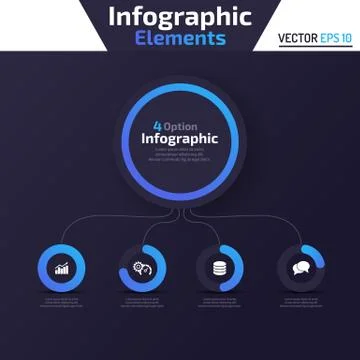 4 option infographic element Concept Template Stock Illustration