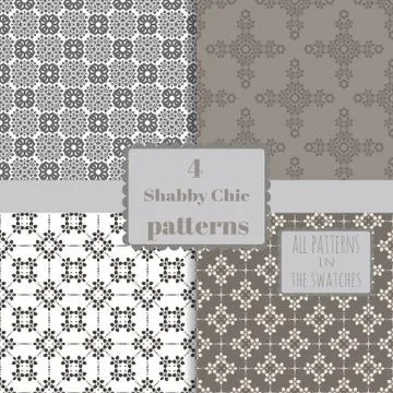 4 patterns set  Stock Illustration
