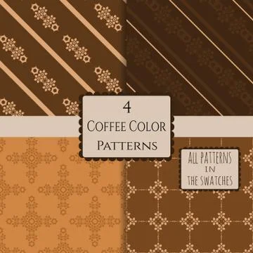 4 patterns set  Illustrazione stock