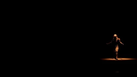 4 people dancing in costumes of LEDs Stock Footage 101697277