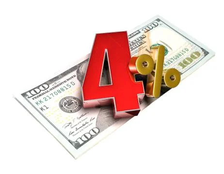 4 percent 3d. Stock Illustration
