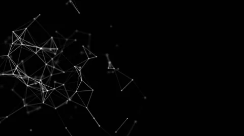 4 Plexus Forms on a Black Background Stock Footage 57505917