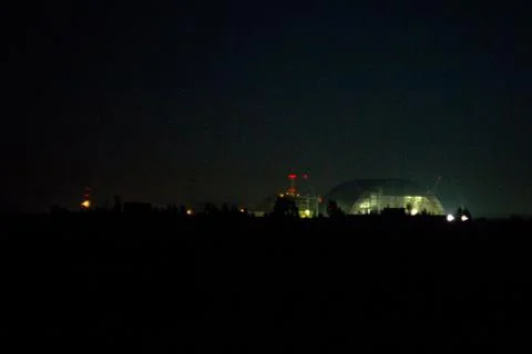 4 reactor at Night Stock Photos