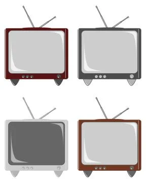 4 retro TVs Stock Illustration