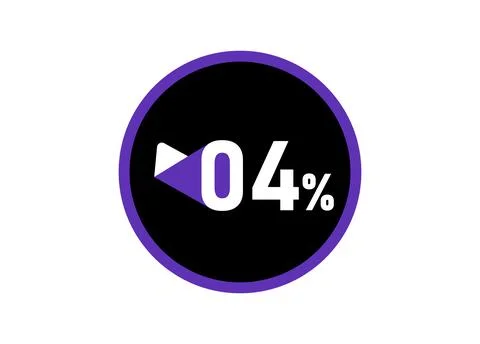 4% Round design vector, 4 percent images Stock Illustration