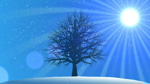 4 Seasons: Winter (Animated Background) Video stock 667446