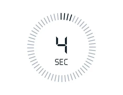 4 second timers Clocks, Timer 4 sec icon Stock Illustration