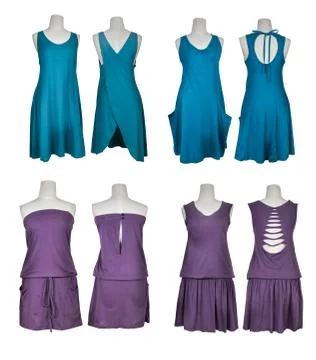4 sets of front and rear set on a white background Foto stock