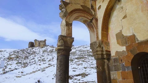 4 Shots Historical Building in Ani Ancient City in Kars, Turkey 動画素材 106830754