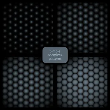 4 simple seamless patterns. Useful for web site background, wrapping paper or Illustrazione stock