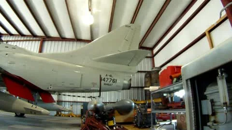 A-4 Skyhawk In Hangar 動画素材 20637750