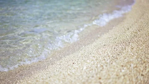 4 Small waves on the seashore. Stock Footage 239421949