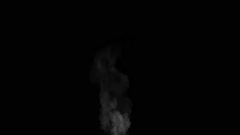 4 Smoke plume on black background Stock Footage 149983247