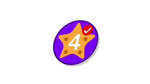 4 Star Rating Customer Feedback Concept Video stock 260587136