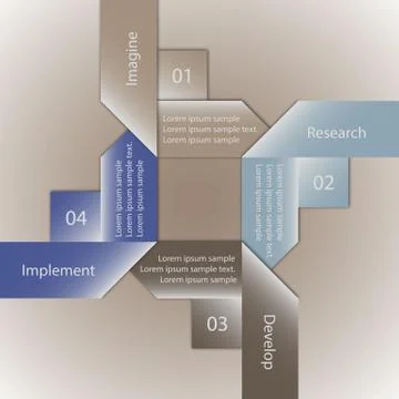 4 Step Business Process イラスト素材
