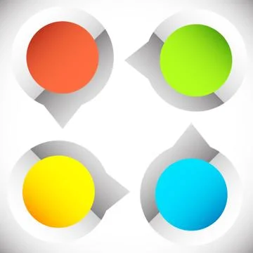 4-step circular presentation, infographics element. Cyclic progress with 4 ph Illustrazione stock