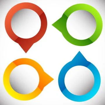 4-step circular presentation, infographics element. Cyclic progress with 4 ph Illustrazione stock