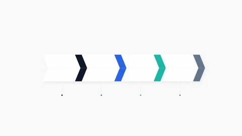 4 step infographic process animation. 4K Stock Footage 344708601