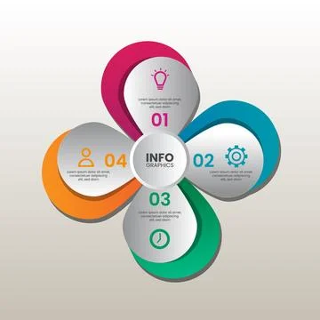 4 steps infographic element Stock Illustration
